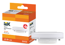 Лампа светодиодная LED 10вт GX53 тепло-белый таблетка ECO | код. LLE-T80-10-230-30-GX53 | IEK